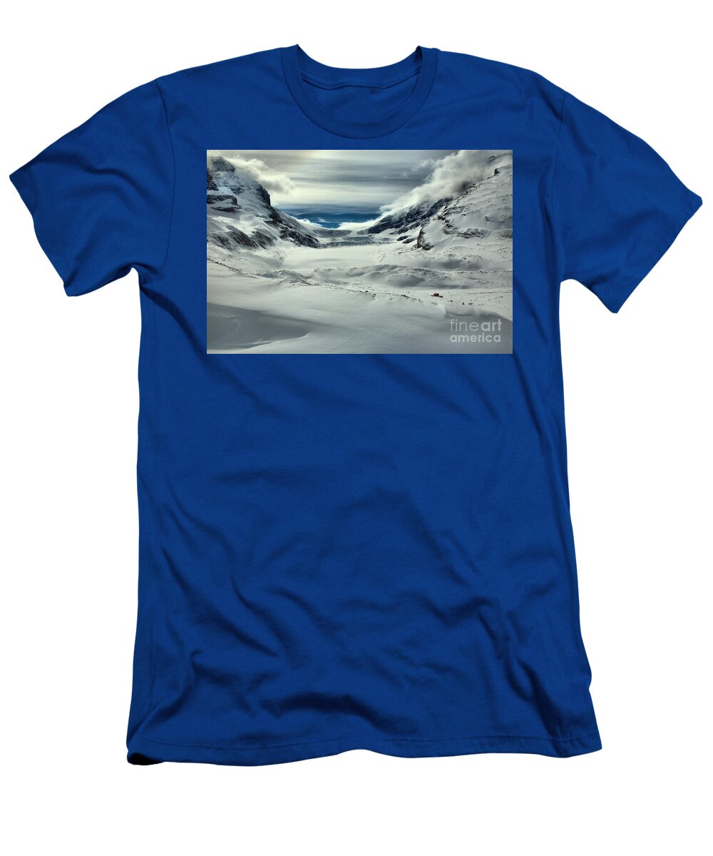 Winter Shadows Below the Athabasca Glacier Adam Jewell T-Shirt