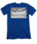 Wispy Clouds Over the Athabasca Glacier Black and White Adam Jewell T-Shirt