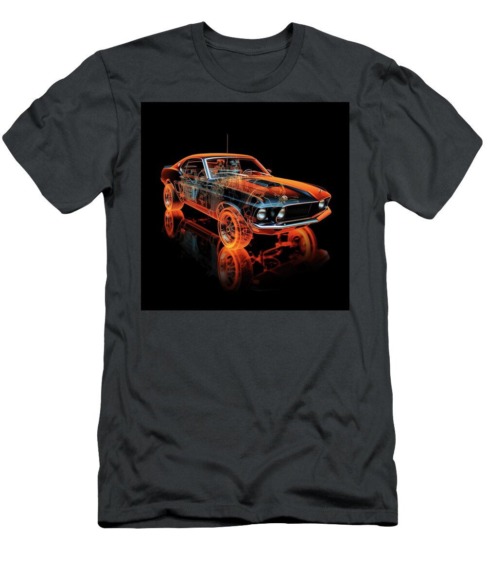 X Ray of 1969 Boss Mustang Yo Pedro T-Shirt