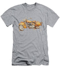 Yellow 1927 Indian Scout Motorcycle Watercolor 287 Mad Paperairplanes T-Shirt