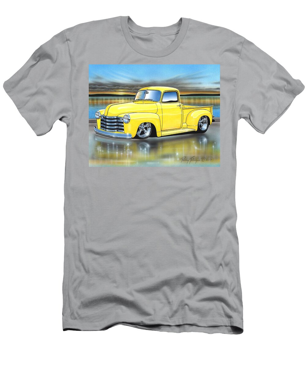 Yellow 49 Chevy 3100 Pickup Parry Johnson T-Shirt
