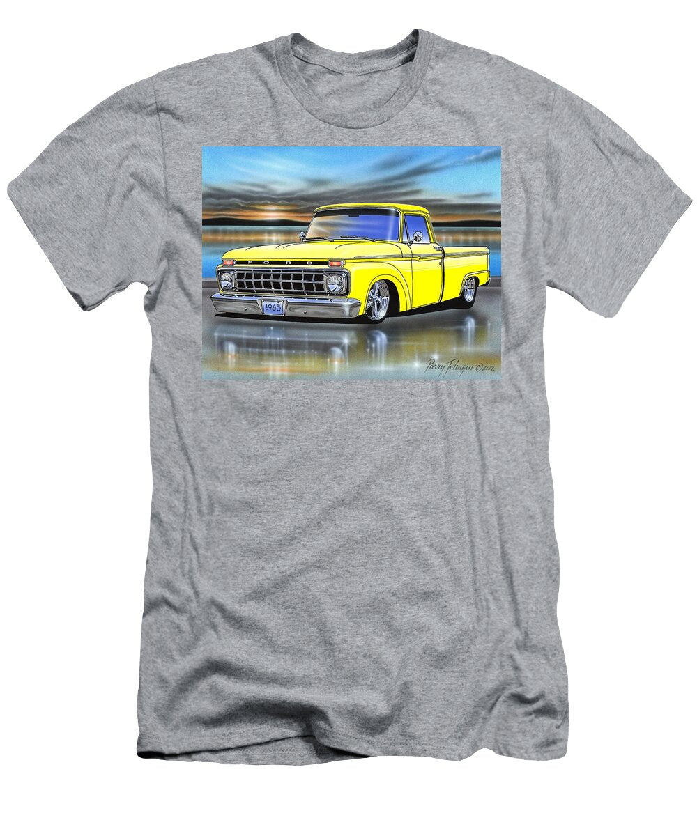 Yellow 65 Ford F100 Styleside Parry Johnson T-Shirt