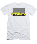 Yellow Corvette Stingray C8 Vector Illustration John Cassella T-Shirt