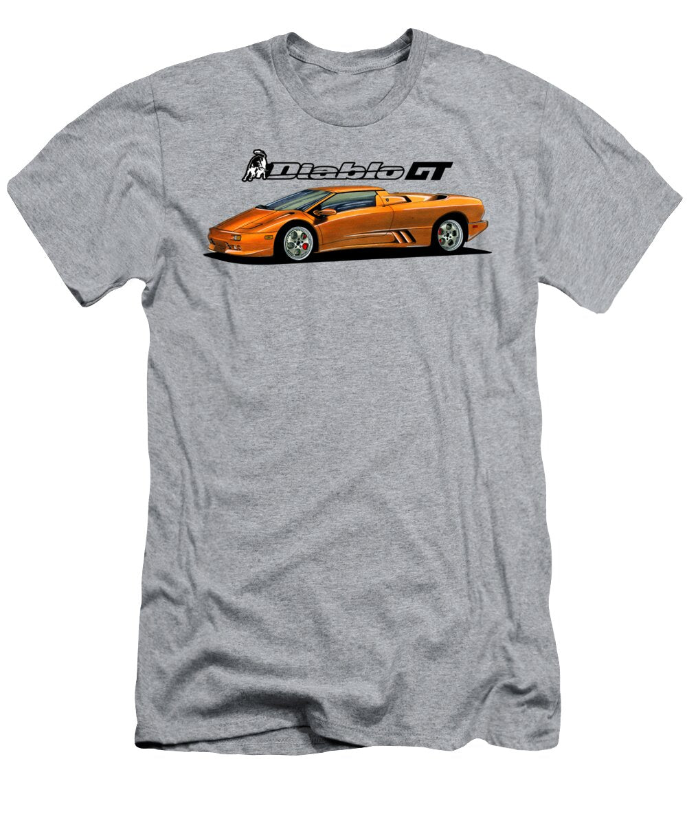Yellow Italian 2 Door Supercar Lamborghini Diablo Roadster with 57l 500hp V12 Engine Vladyslav Shapovalenko T-Shirt