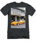 Yellow Sports Lotus Esprit Car Parked in Front of a Store in Japan Lowell Harann T-Shirt