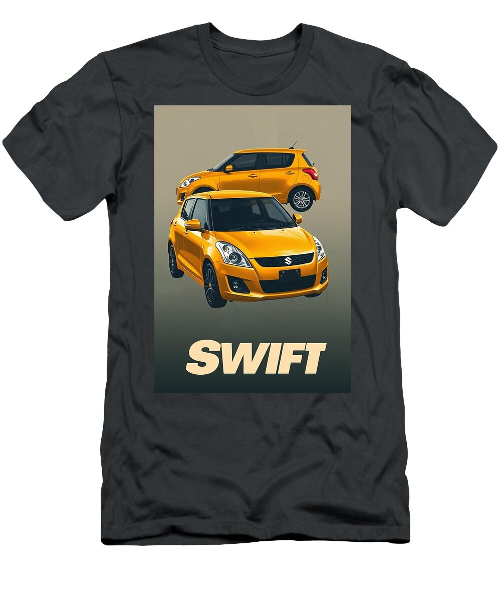 Yellow Suzuki Swift Display Carstoon Concept T-Shirt