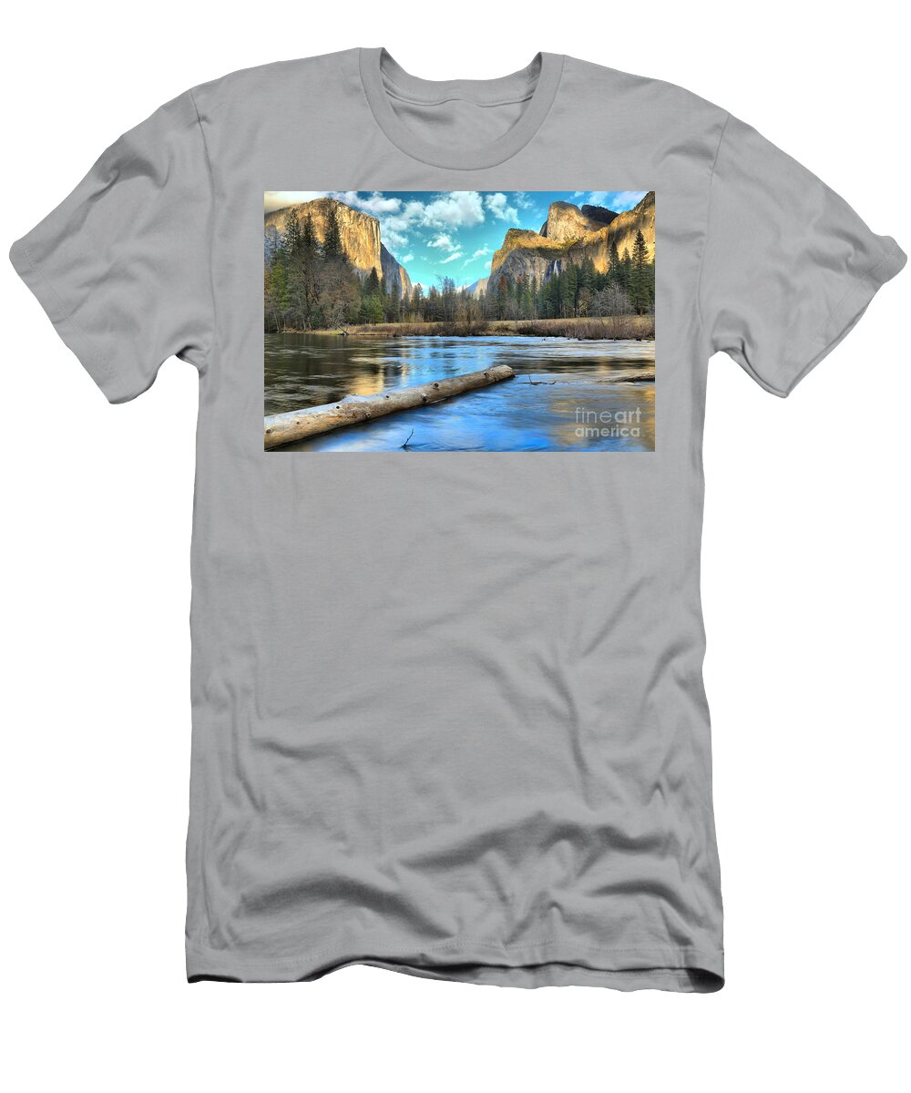 Yosemite Valley View Sunset Adam Jewell T-Shirt